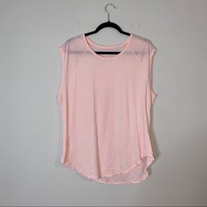 Gap Blush Pink Vintage Wash Cap Sleeve Tee